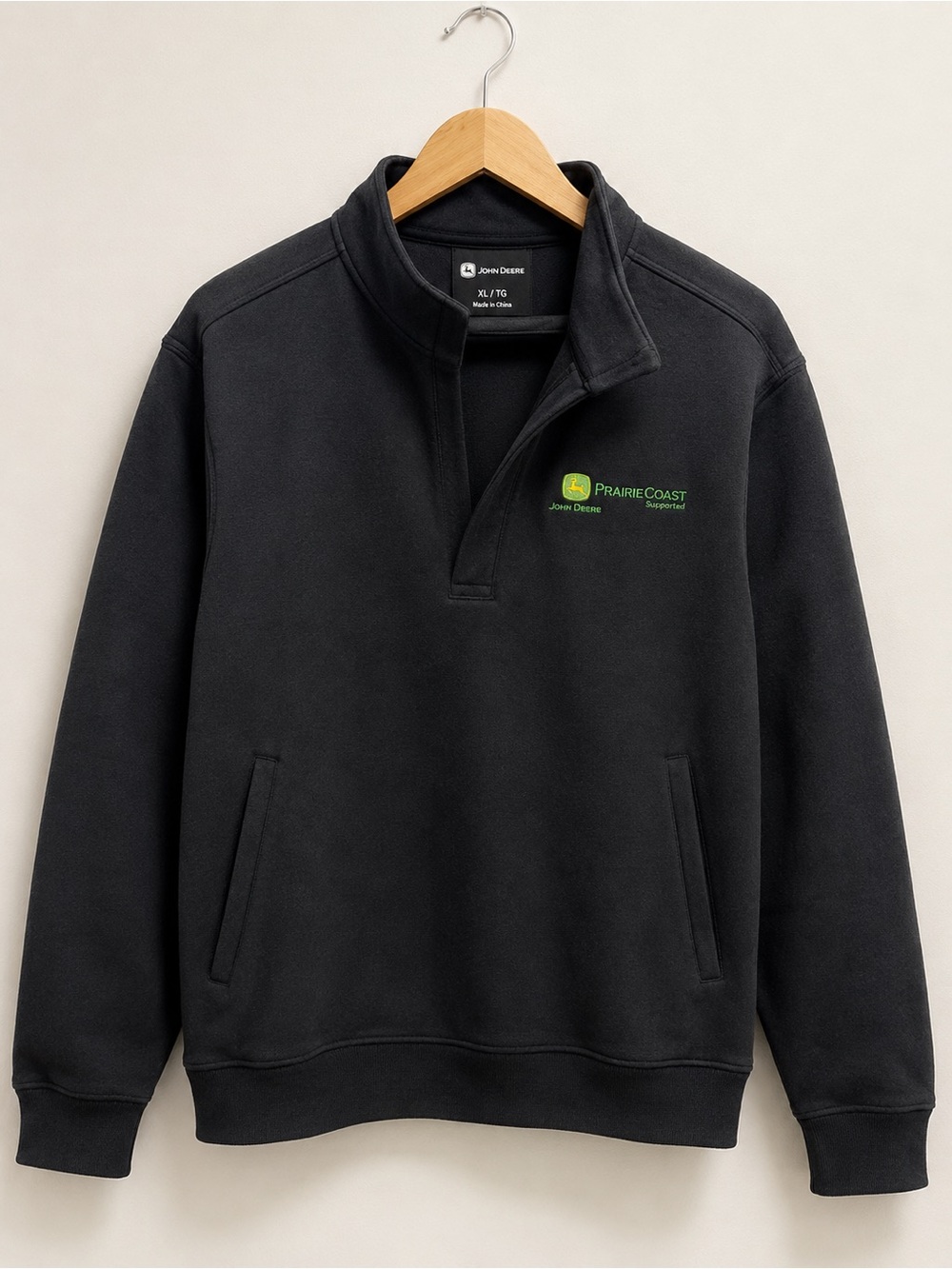 Prairie Coast John Deere Men’s Black Pullover XL New Workwear